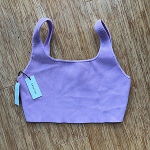 NWT Babaton Sculpt Knit Squareneck Cropped Tank